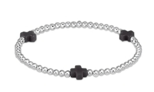 Signature Cross Sterling 3mm Charcoal - She Chester