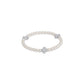 Signature Cross Sterling Pearl Pattern 4mm Bead Bracelet - She Chester