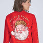 Leopard Hat Santa LS Tee