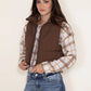 SS Cropped Puffer Vest - Chocolate -