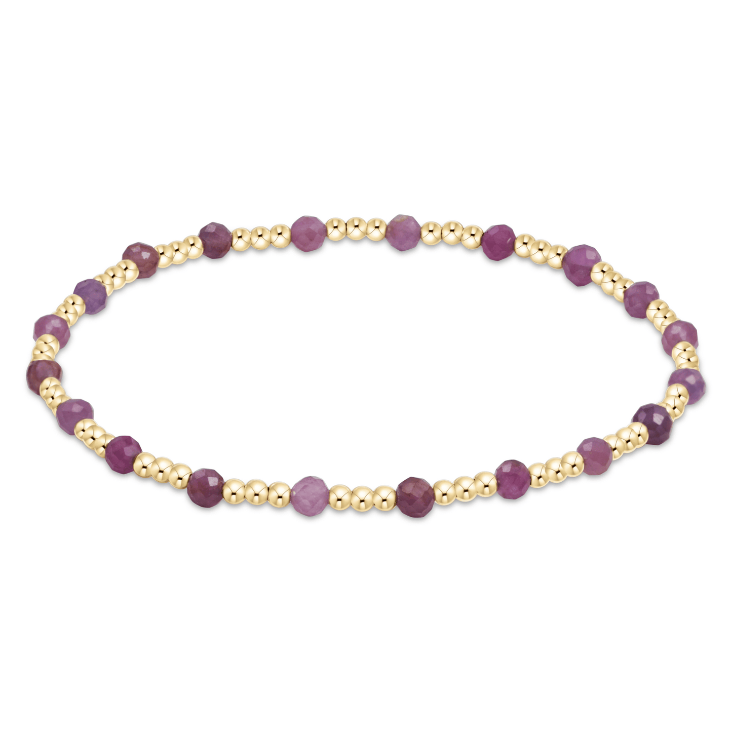 Sincerity Gold 3MM Bracelet - Amethyst - She Chester