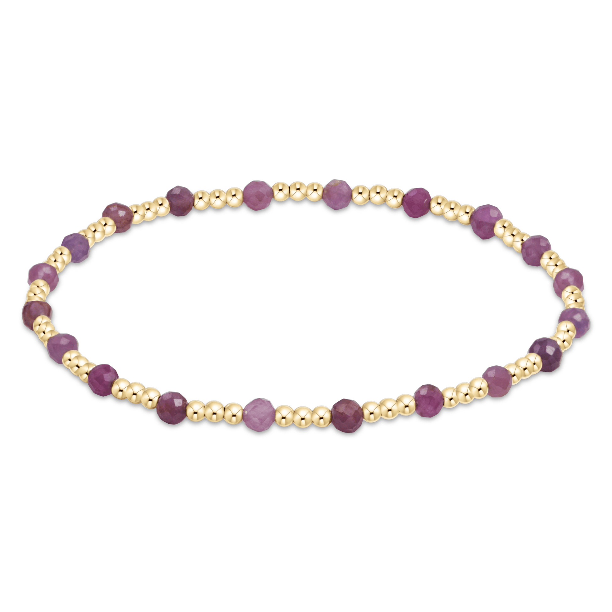 Sincerity Gold 3MM Bracelet - Amethyst - She Chester