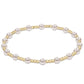 Classic Sincerity Pattern Sterling 4mm Bead Bracelet - Pearl