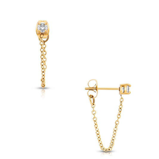 Sloane Chain Stud Earring - She Chester
