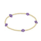 Small Signature Cross Gold 2mm Purple - She Chester