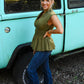 Snatched Olive Zip Top - She Chester