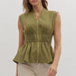 Snatched Olive Zip Top - She Chester