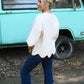 Soft Dreams Cream Scallop Sweater - She Chester