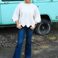 Soft Dreams Cream Scallop Sweater - She Chester