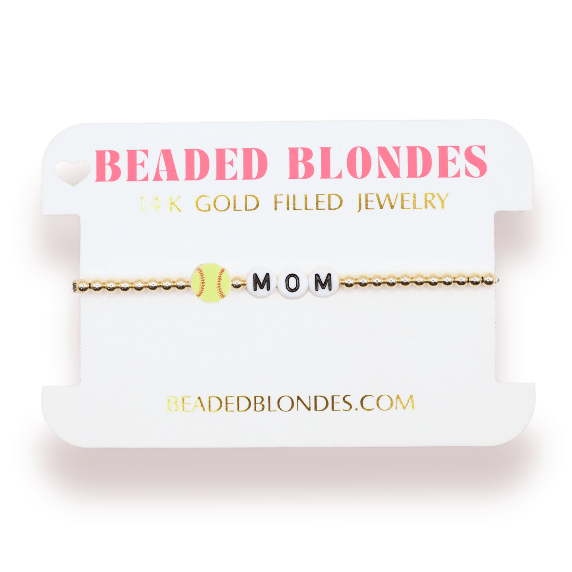 Softball Mom Bracelet: Standard 6.75 / Gold - She Chester