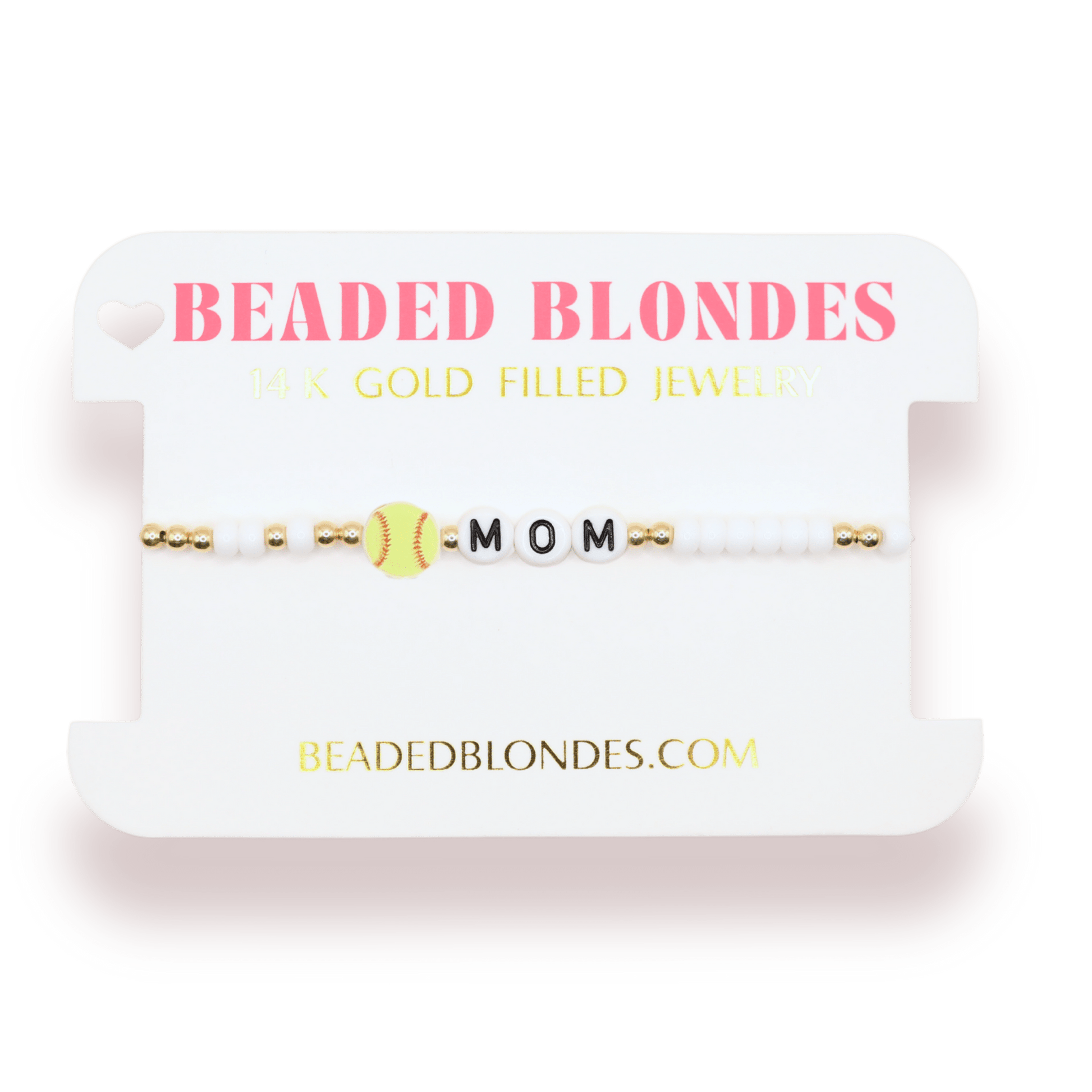 Softball Mom Bracelet: Standard 6.75 / Gold - She Chester
