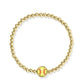 SOFTBALL STRETCH BRACELETGOLD CHARTREUSE MAGNESITE - She Chester