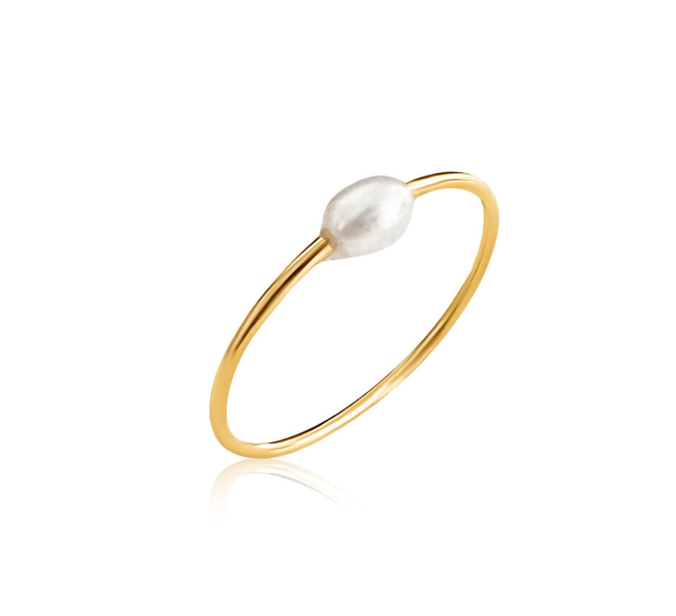 Somers Gold Pearl Ring Size 8 - She Chester