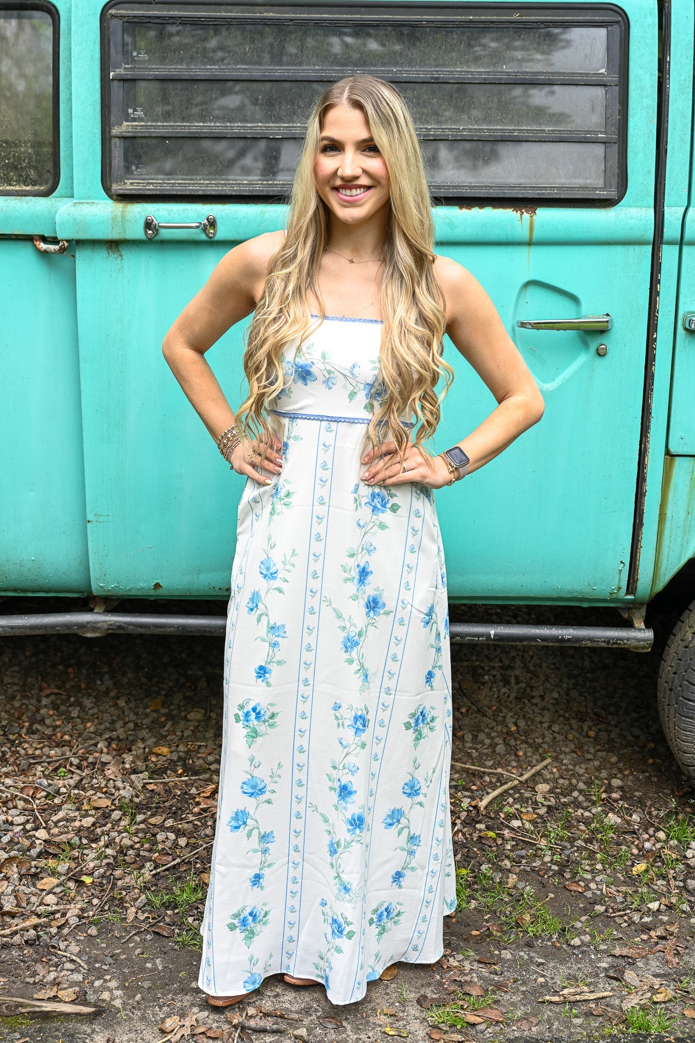 Something Blue Maxi White Sundress - She Chester