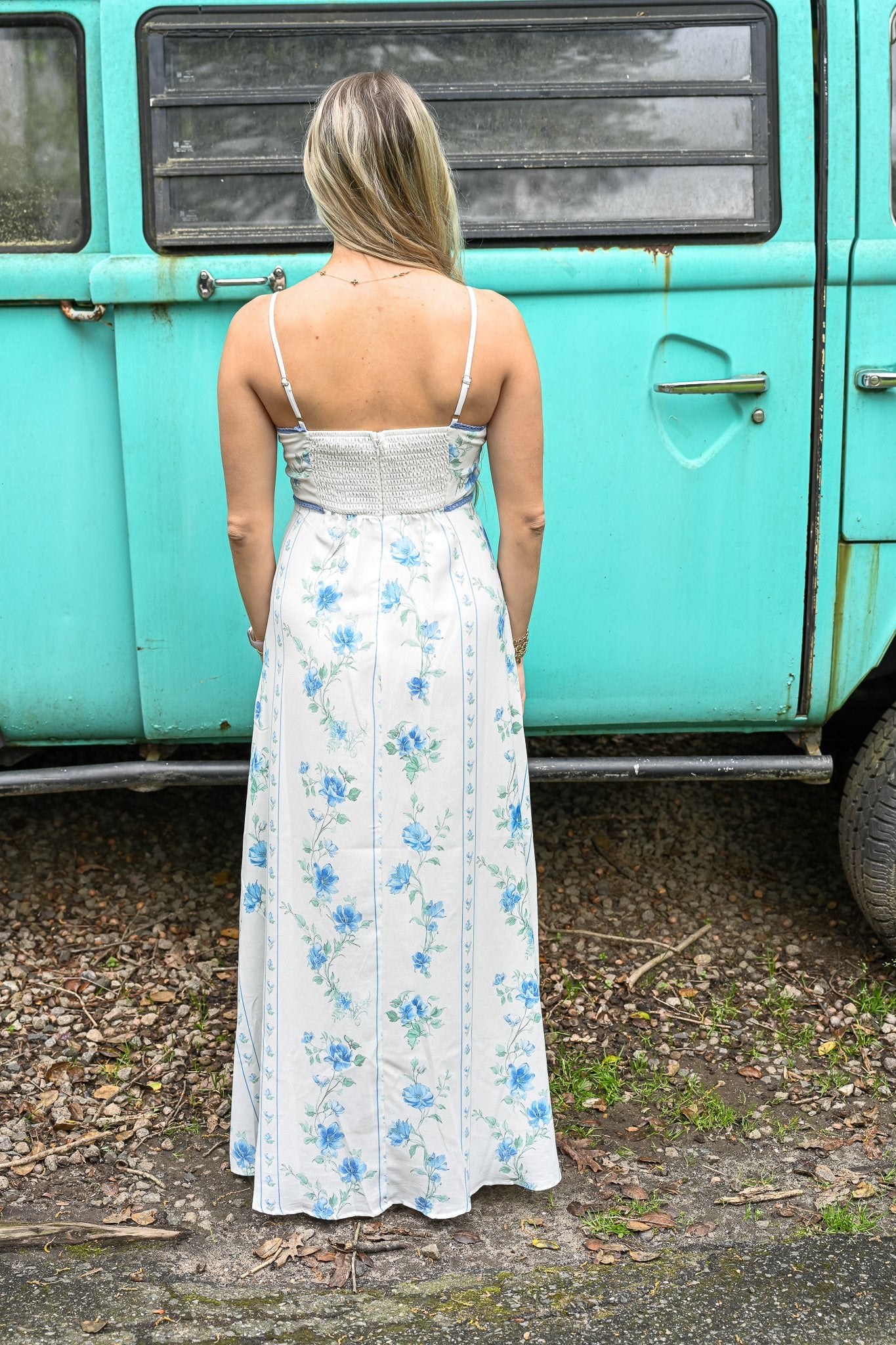Something Blue Maxi White Sundress - She Chester