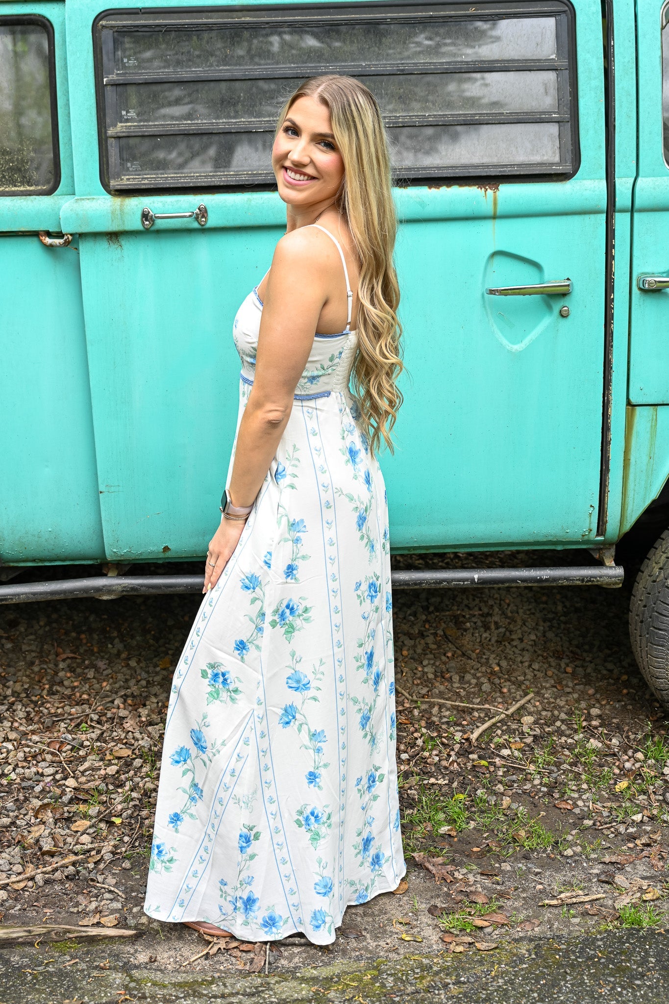 Something Blue Maxi White Sundress - She Chester