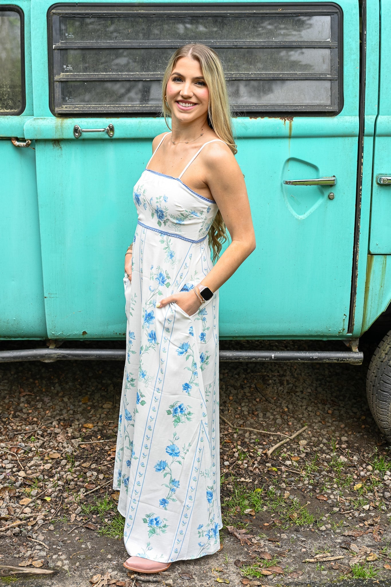 Something Blue Maxi White Sundress - She Chester