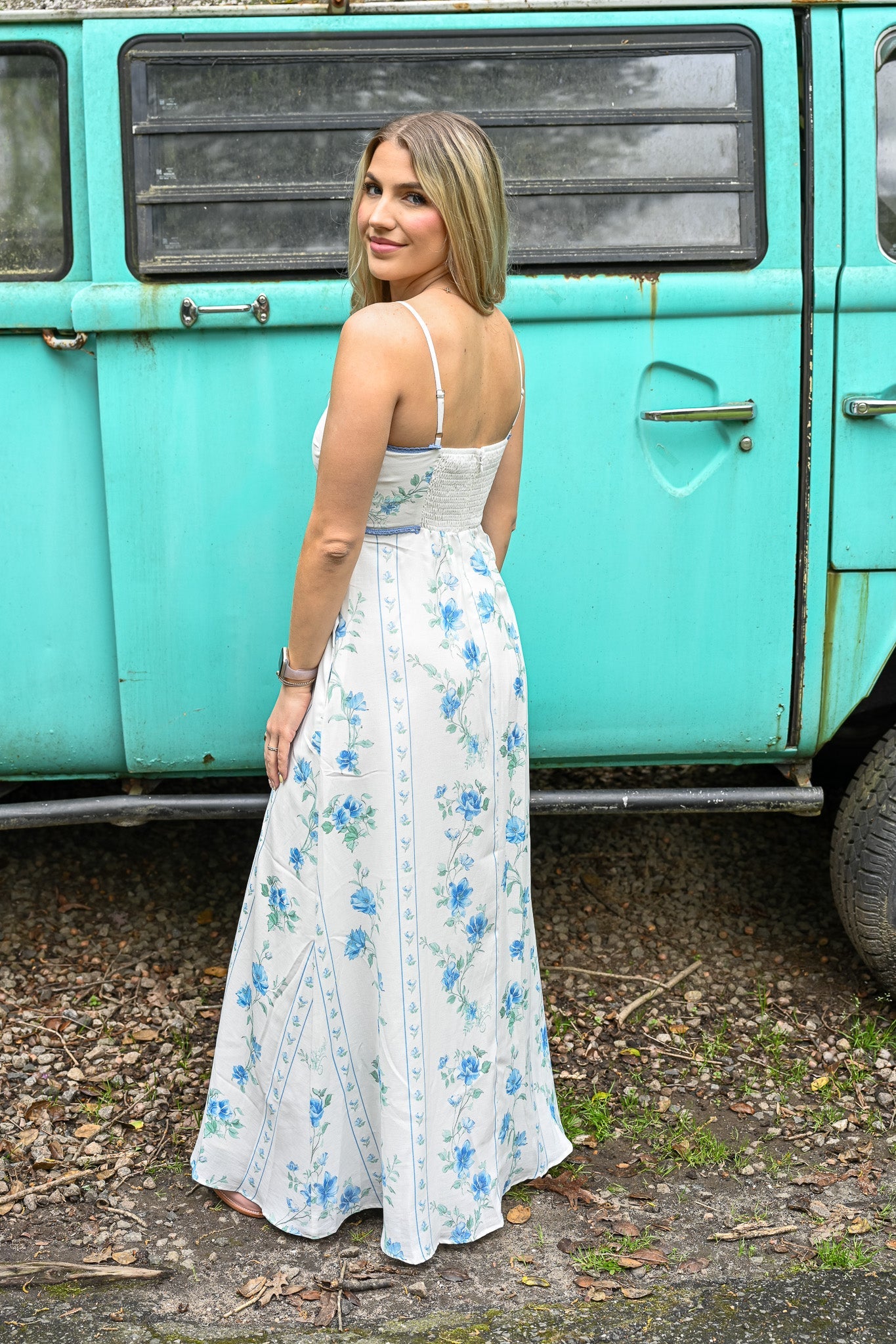 Something Blue Maxi White Sundress - She Chester