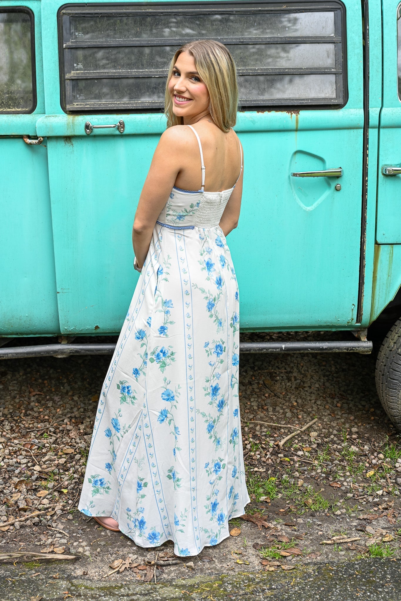 Something Blue Maxi White Sundress - She Chester