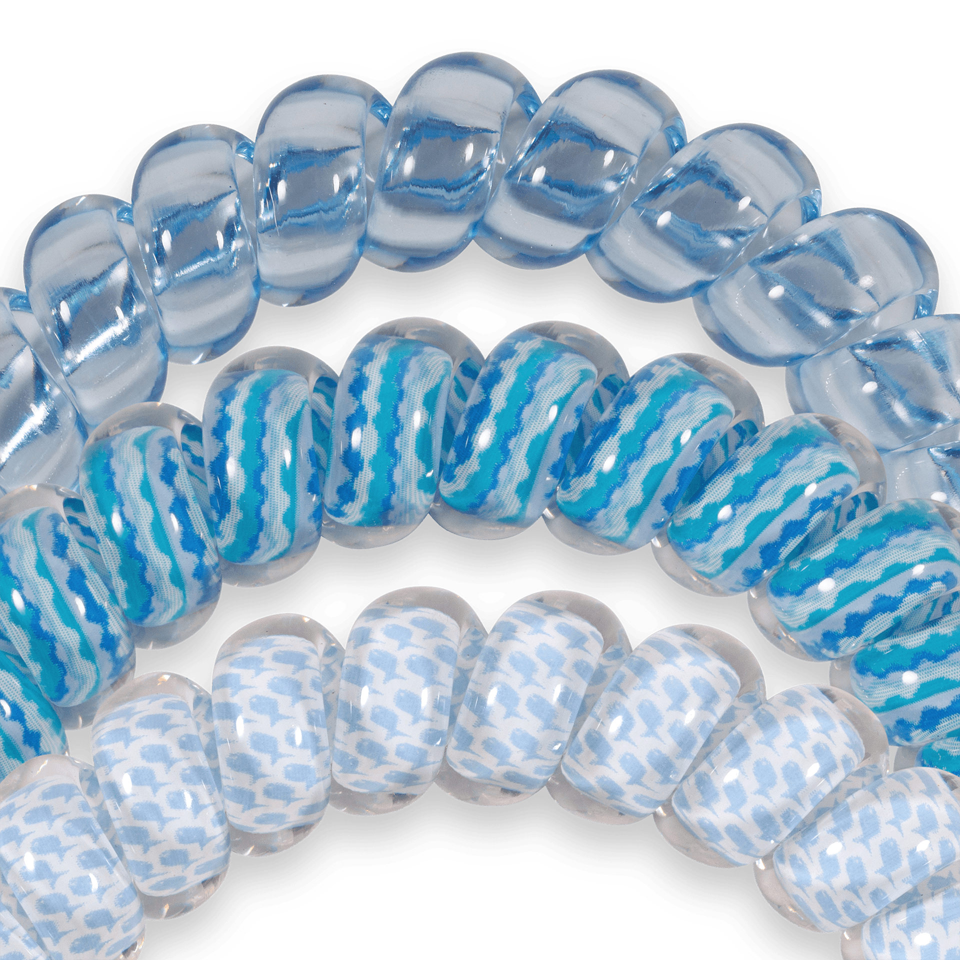 Spiral Hair Coils | Large | Summer Sky Hair Ties - She Chester