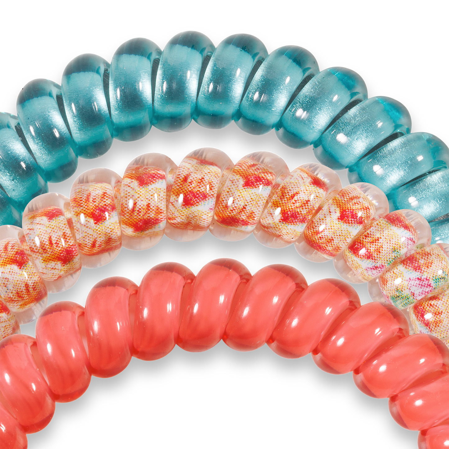 Spiral Hair Coils | Small | Coral Craze Hair Ties - She Chester