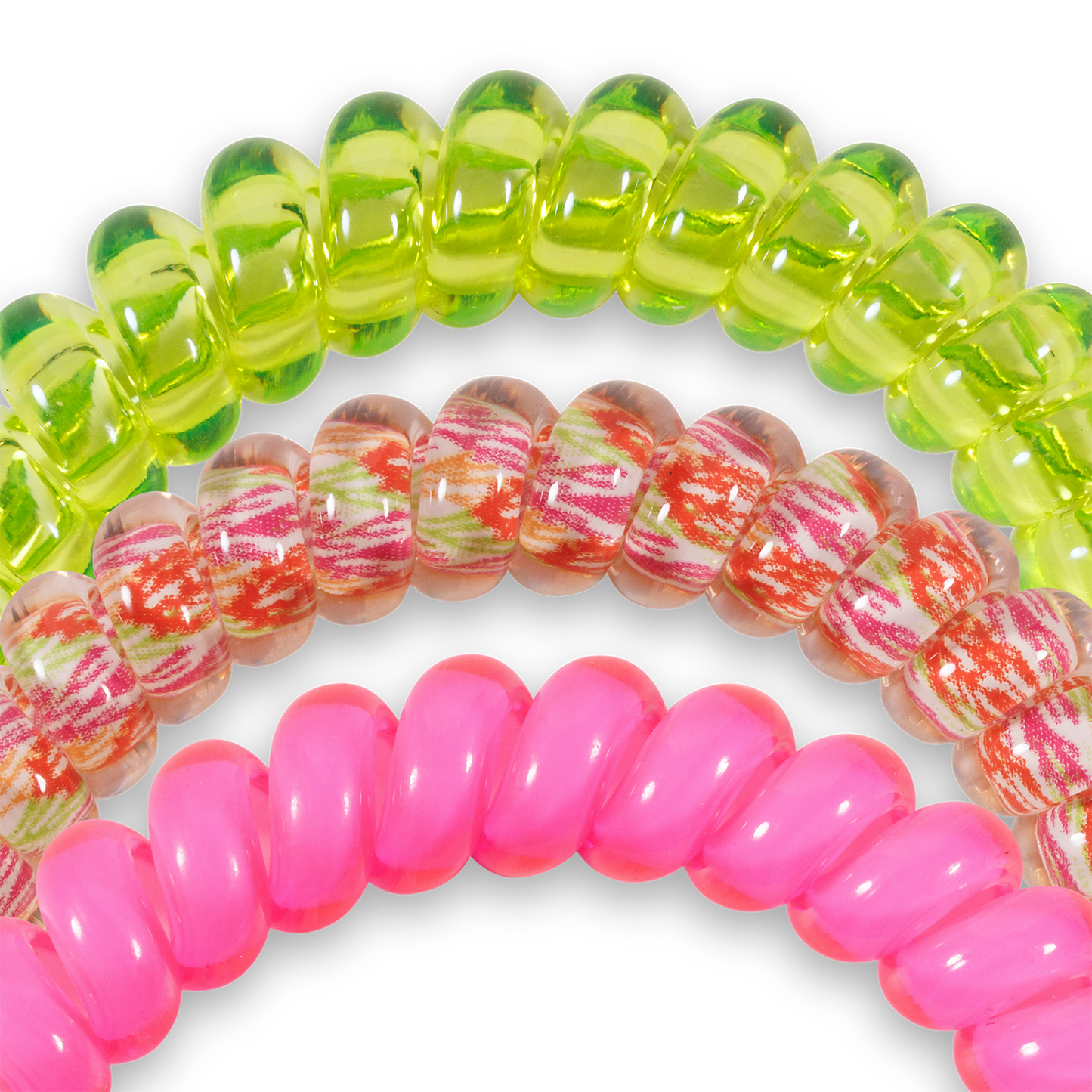 Spiral Hair Coils | Small | Tropical Punch Hair Ties - She Chester