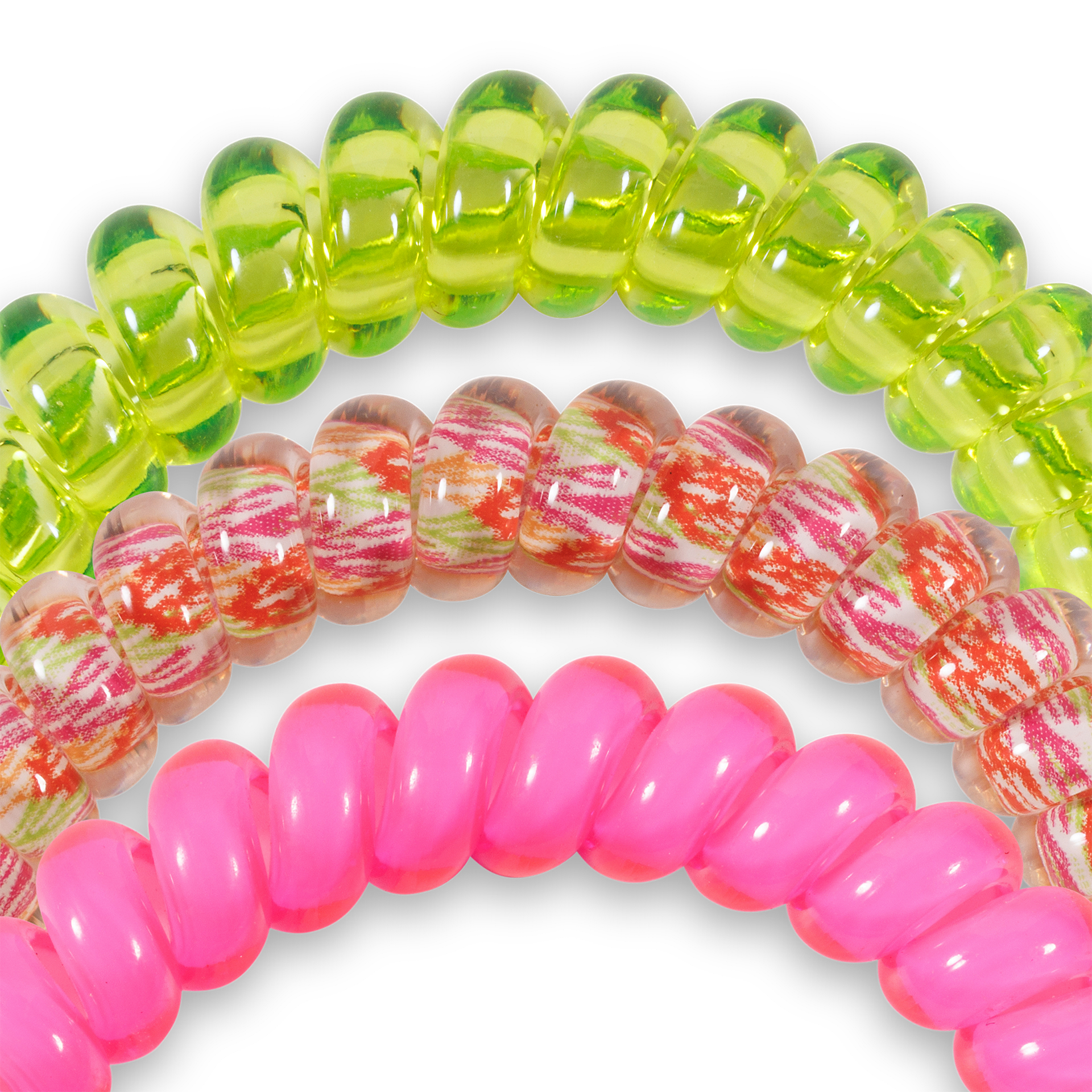 Spiral Hair Coils | Small | Tropical Punch Hair Ties - She Chester
