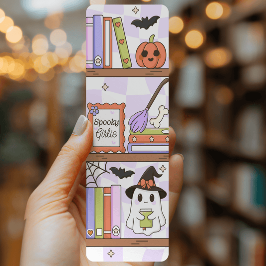 Spooky Girlie Bookshelf Bookmark – Soft Matte Laminated  - She Chester