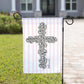 Spring Garden Flag – Easter Oyster Cross: 12" x 18" - Double - Sided - She Chester