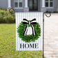 Spring Garden Flag - Home Black and White Wreath: 12" x 18" - Double - Sided - She Chester