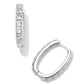 CHANDLER HOOP EARRINGSSILVER WHITE OPALITE MIX