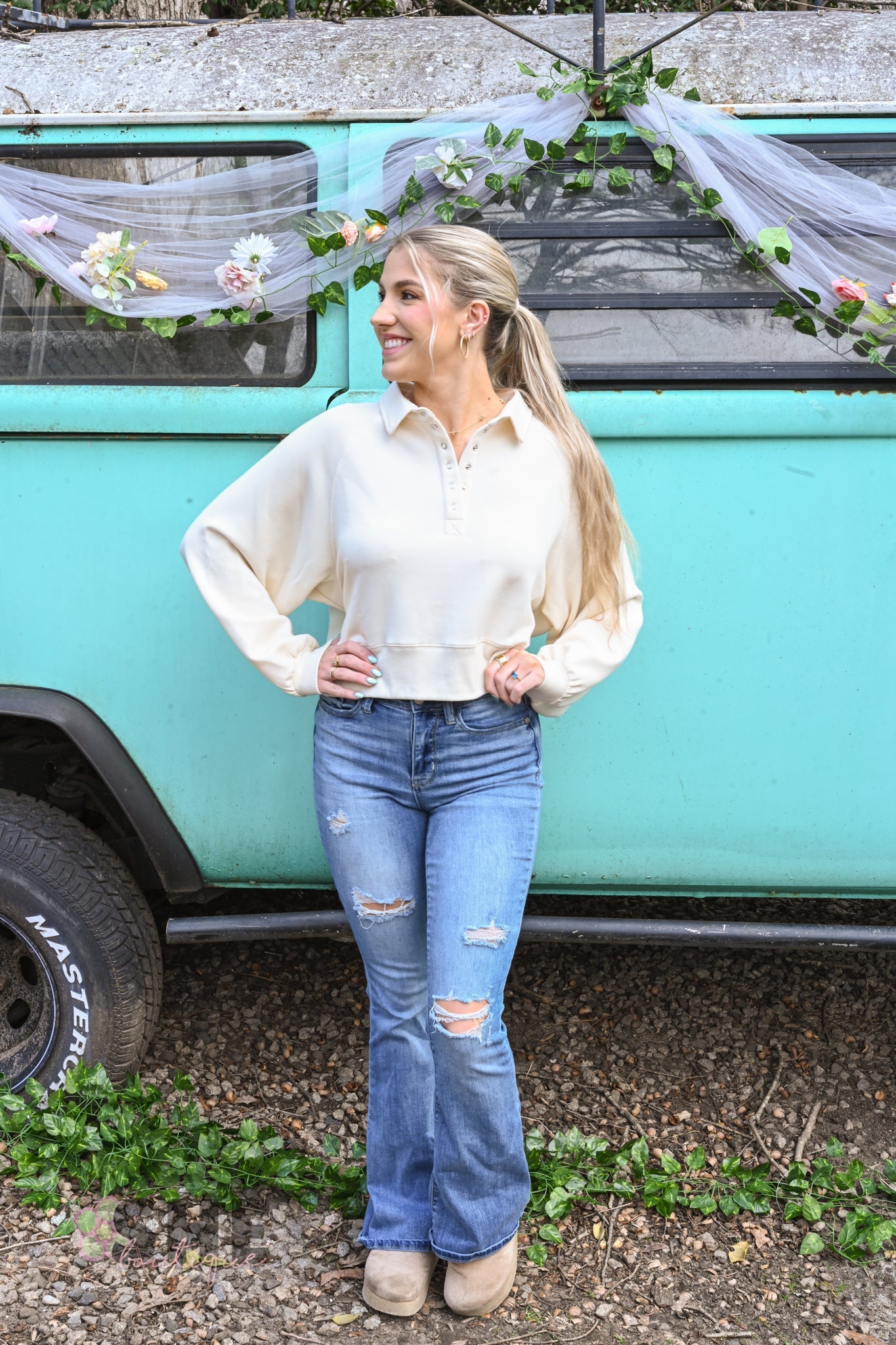 SS Off White Gigi Pullover - She Chester