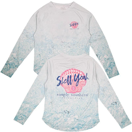 SS Rash Guard - Shell Yeah Mint - She Chester