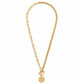 Stacie Toggle Chain Coin Necklace - Gold 106 - She Chester