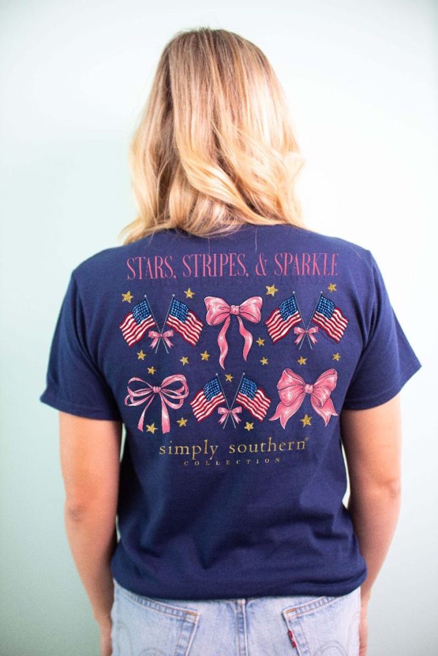 Stars Stripes Sparkle Tee - She Chester