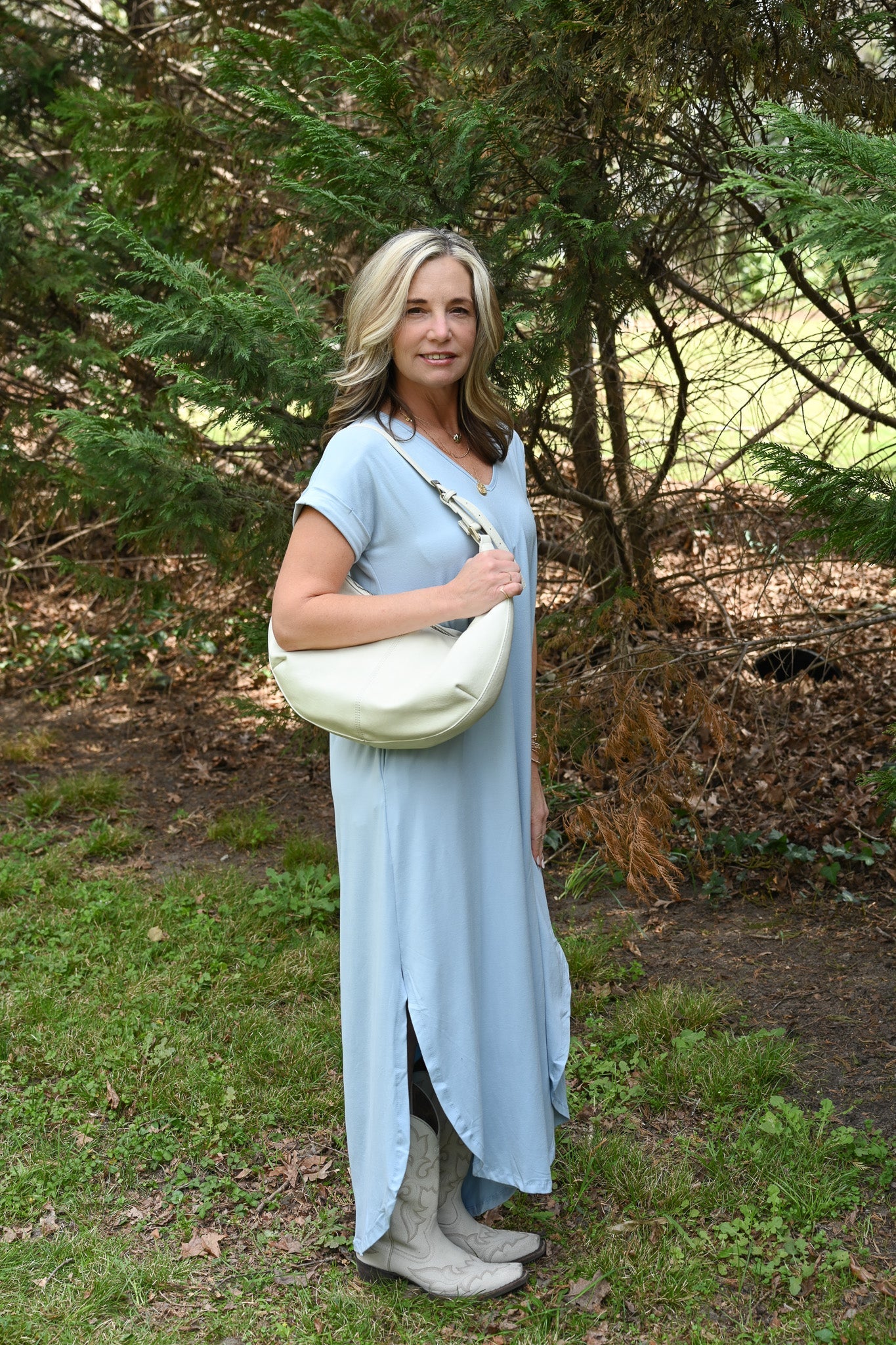 Stella Simple Pale Blue Maxi - She Chester