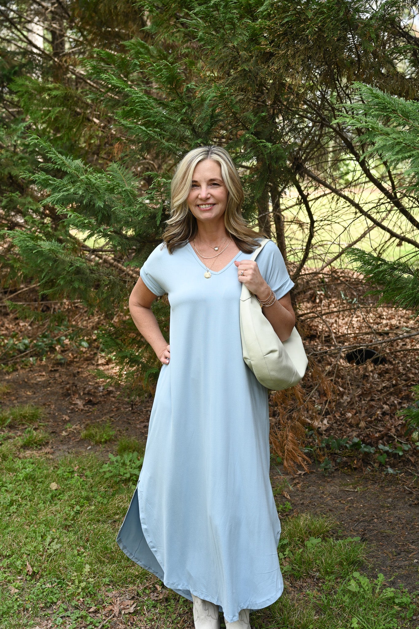 Stella Simple Pale Blue Maxi - She Chester