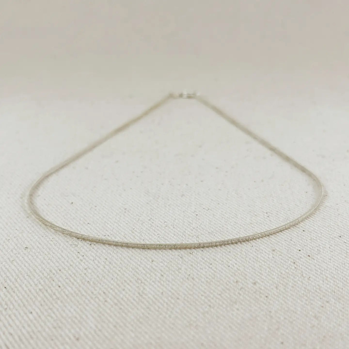 Sterling Silver Square Herringbone Chain 1.0mm - She Chester