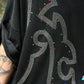 Stone Boot Stitch Black Oversized Tee - She Chester