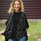 Stone Boot Stitch Black Oversized Tee - She Chester
