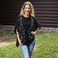 Stone Boot Stitch Black Oversized Tee - She Chester