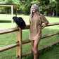 Studded Boot Stitch Tshirt Dress - She Chester