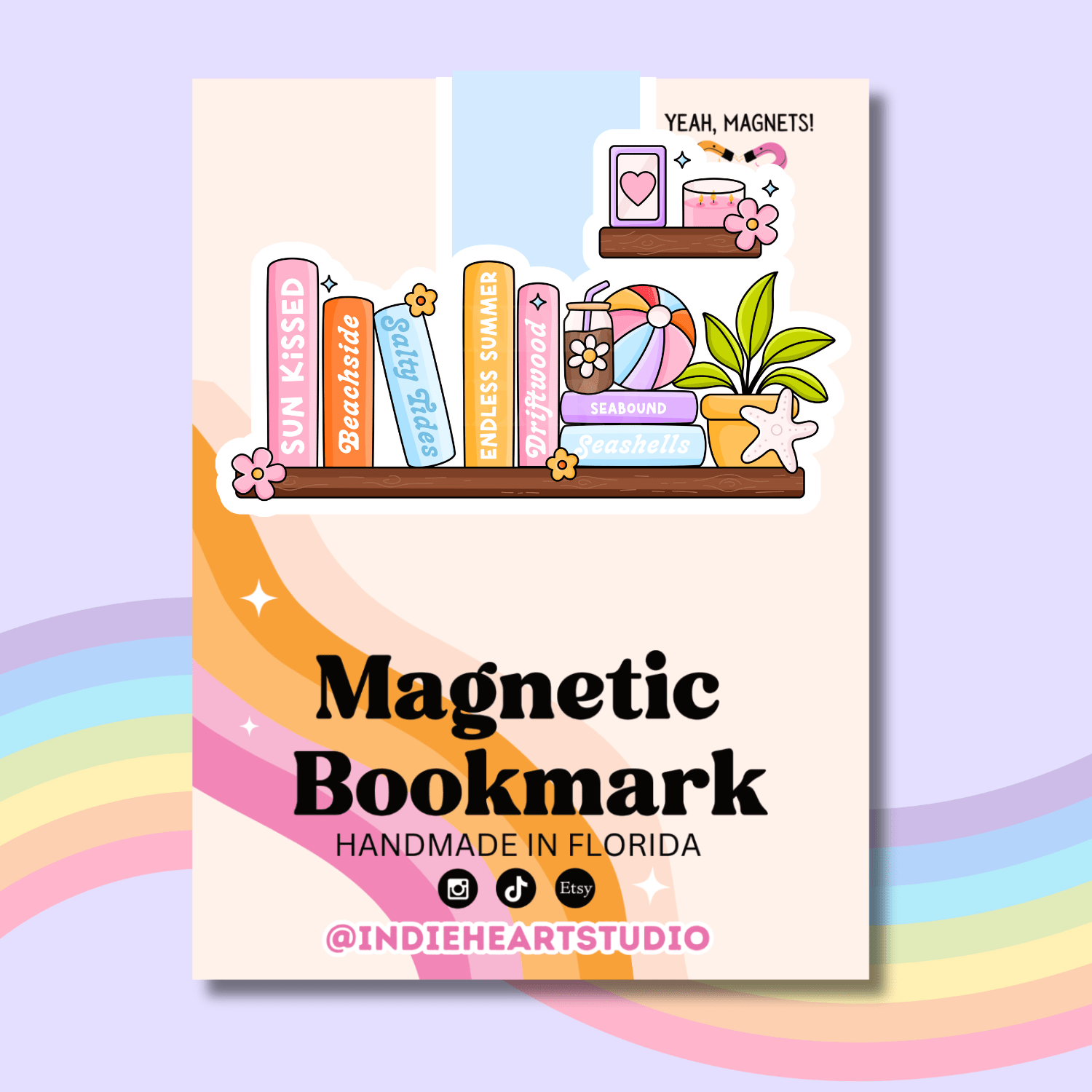 Summer Book Shelf | Magnetic Bookmark   - She Chester