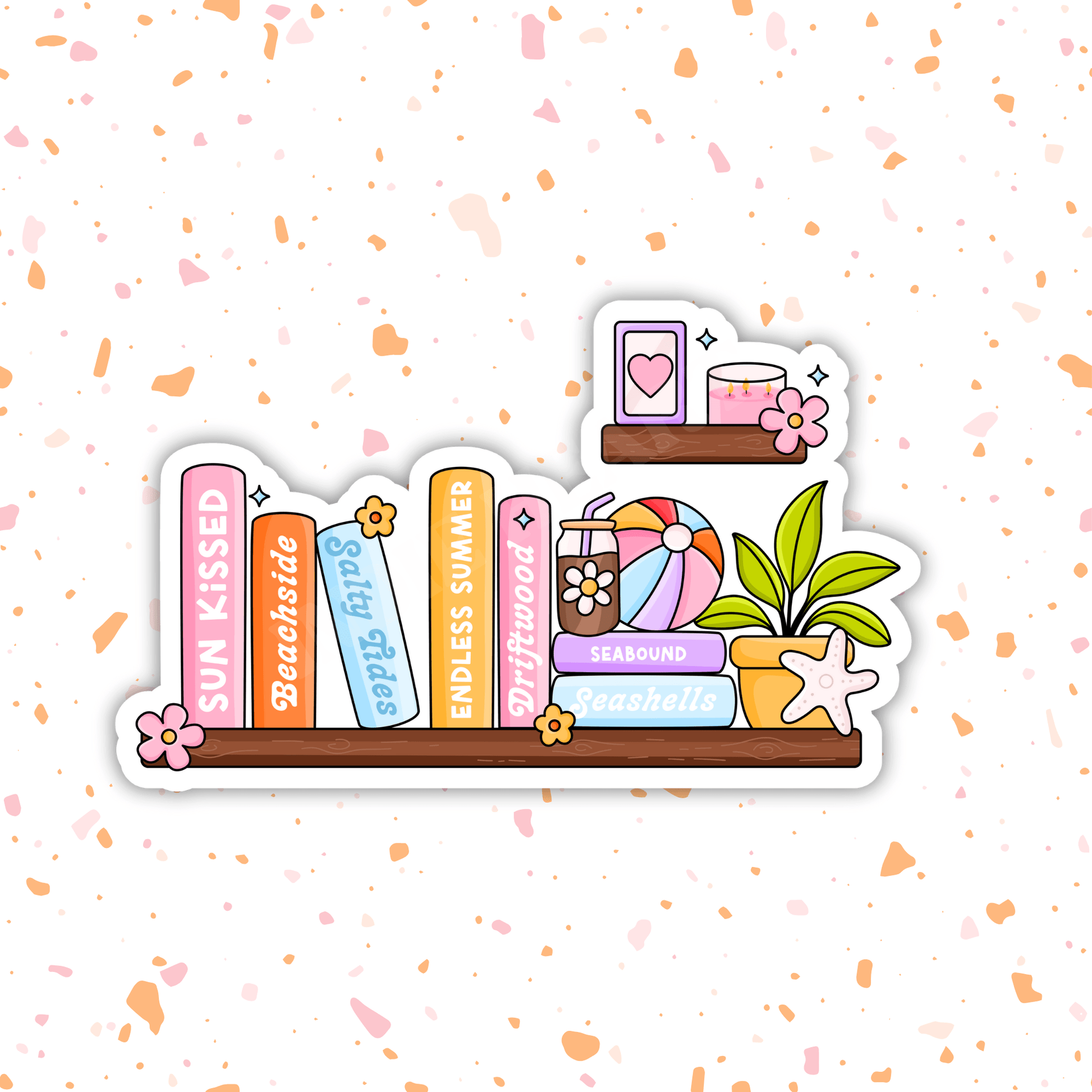 Summer Book Shelf Vinyl Sticker – Summer Book Lover : 2.5" - She Chester