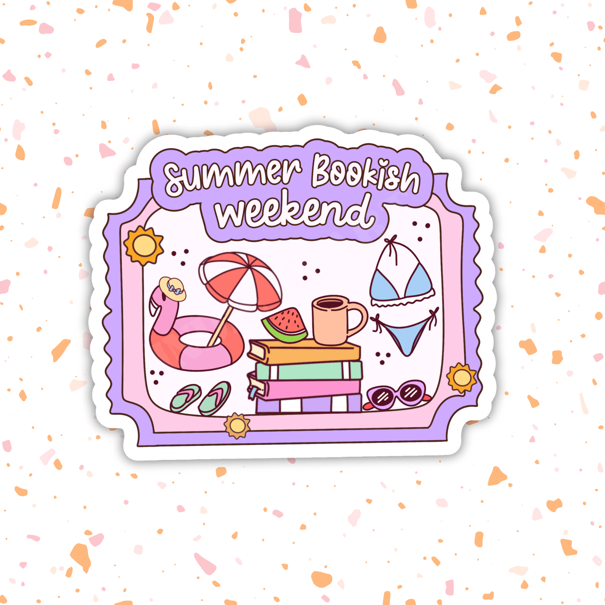 Summer Bookish Weekend Vinyl Sticker – Summer Book Lover : 2.5" - She Chester