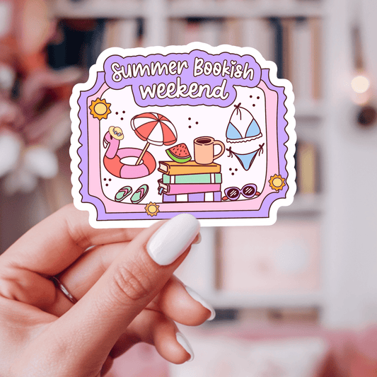 Summer Bookish Weekend Vinyl Sticker – Summer Book Lover : 2.5" - She Chester