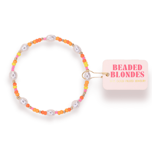 Sunkissed Sprinkle Pearl Bracelet: Standard 6.75 inch - She Chester