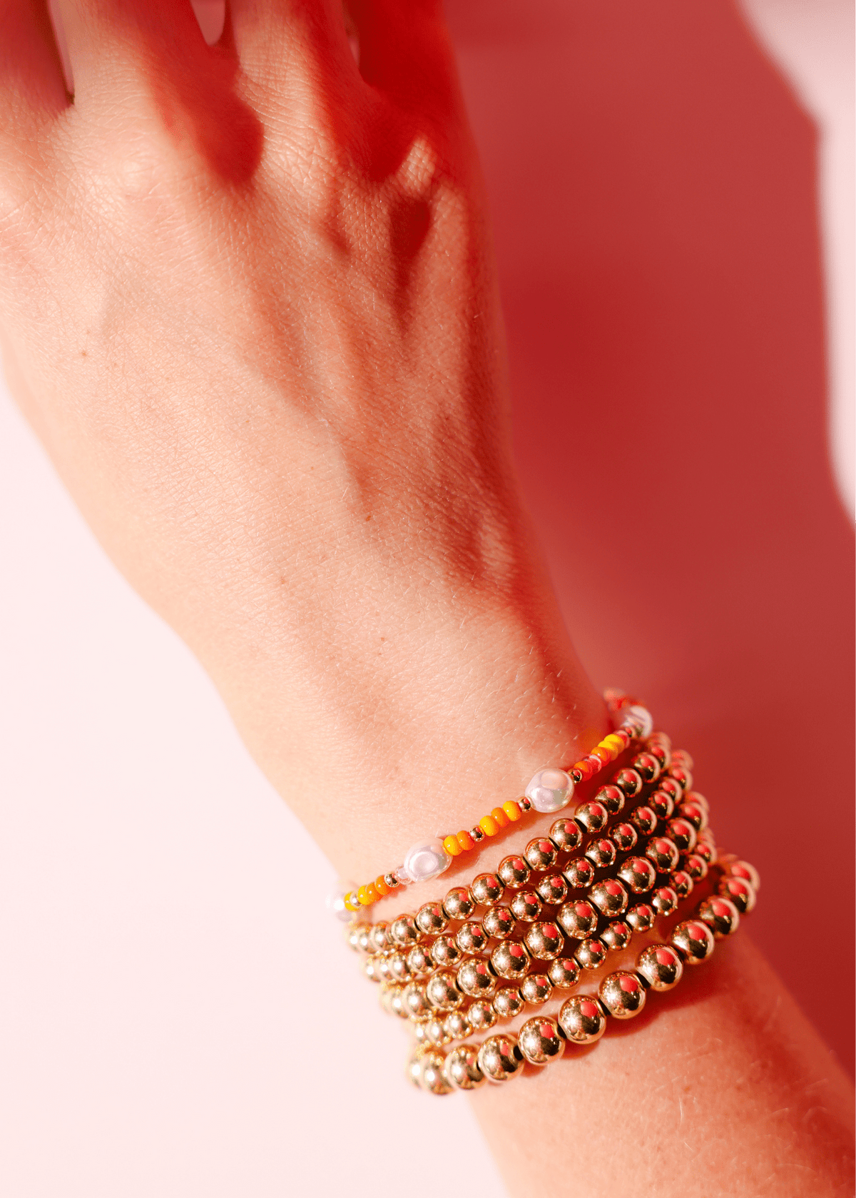 Sunkissed Sprinkle Pearl Bracelet: Standard 6.75 inch - She Chester