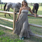 Sunset Dreams Taupe Maxi Dress - She Chester