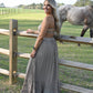 Sunset Dreams Taupe Maxi Dress - She Chester